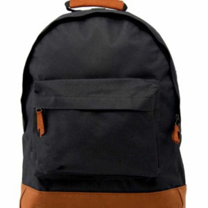 Стильный городской рюкзак “Юми” (черный+вставки кожа)